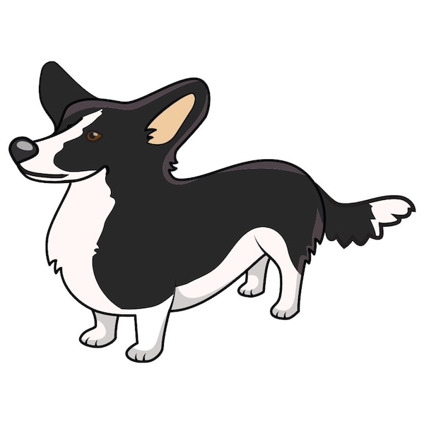 Cardigan Welsh Corgi Dog Decal, Dog Lover Decor Vinyl Sticker
